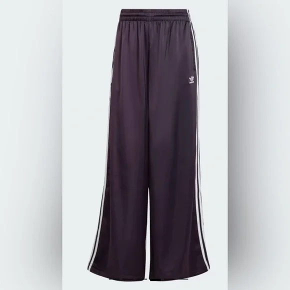 Adidas Satin Wide Leg Track Pants Size 6 NWT - Picture 11 of 14